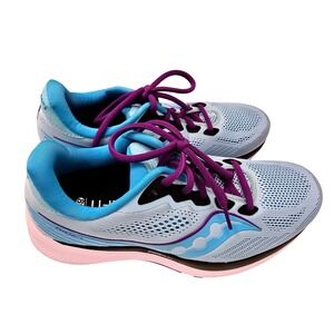 Saucony Ride Running Sneakers‎ Blue Purple Athleisure Gorpcore Runner Size 9.5